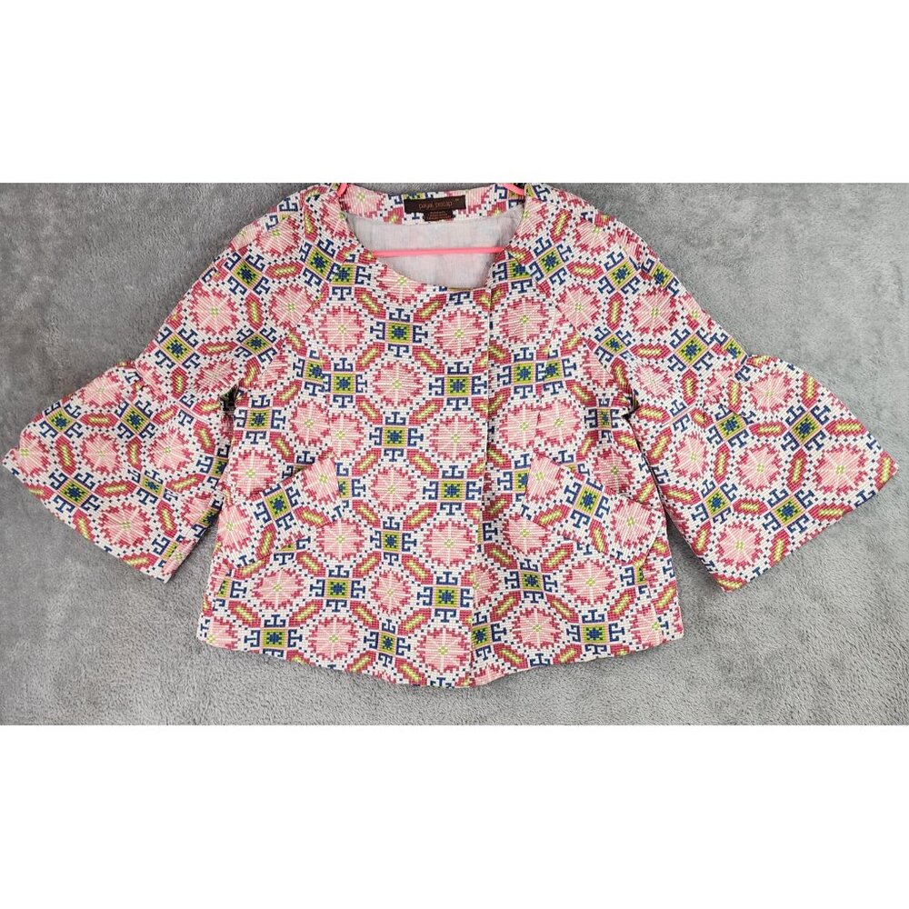 Payal Pratap Jacket Womens Medium Multicolor Cropped Boho‎ Hippie Anthropologie